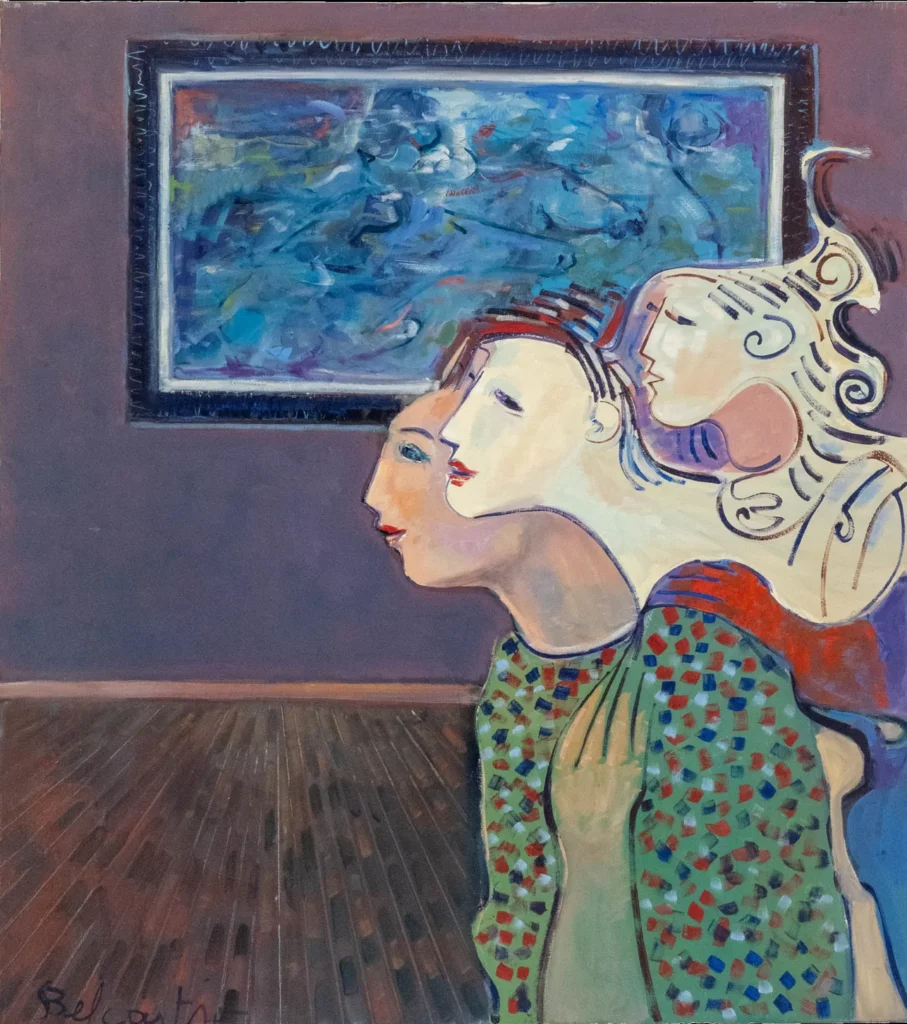 Donne che ammirano l'arte
